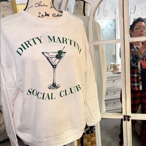 White Dirty Martini Social Club Sweatshirt